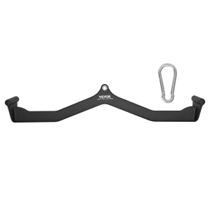 VEVOR LAT Pulldown Attachment, Cable Machine Rowing V-bar Attachment, Tricep Pull Down Bar, Back Strength Training Rubber Coated Handle Grip, Bicep Curl Tricep Lat Pulldown Bar