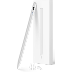 Stylus Pen for iPad 2018-2025, USB-C Fast Charging Pencil, Pixel-Perfect Tilt Sensitivity for iPad 11/10/9/8/7/6/A16, iPad Mini 7/6/5, iPad Air M3/M2 11/13/5/4/3, iPad Pro M4 13/1