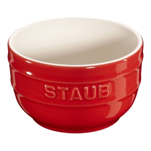 STAUB Ceramique 9 cm / 2 Piece Ceramic Round Ramekin Set, Cherry