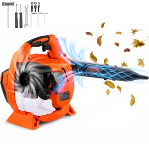VEVOR 26CC 2-Cycle Leaf Blower, Handheld Leaf Blower with A Fuel Tank, 2-in-1 Blower 425CFM Air Volume 156MPH Speed, Ideal for Lawn Care, Leaf Cleaning, and Snow Removal