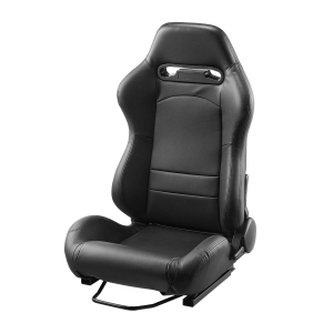 VEVOR 1 Set Racing Seat, Adjustable Racing Cockpit with Wide Angle Reclining & High-Resilience Foam, Comfortable Racing Chair with Soft PVC Leather & Q235B Slider, Fit for Go-Karts