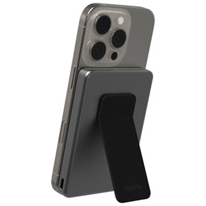 Mophie Powerstation 5000mAh USB-CV 15W Slim Power Bank with Wireless Qi2 Charger & Stand - Black