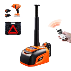 VEVOR 5 Tons /11000 lbs Electric Car Jack, Hydraulic Jack Lift with Electric Impact Wrench, Tire Change Replacement with LED Light & Remote Control, Portable Jack kit for Sedan