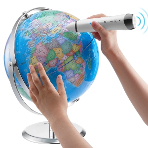 VEVOR 9 in/228.6 mm Talking World Globe, Interactive Globe for Kids Early Learning Teaching, Educational Globe with Smart Talking Pen LED Night Light USB Interface, Gifts