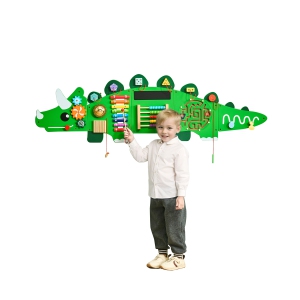 VEVOR Dinosaur Activity Wall Busy Board Panels, 11 Activities, Montessori Sensory Wall Toy for Kids 3-12 Years, Montessori Learning Activity Center, Ideal for Toddler Playroom