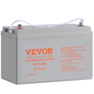 VEVOR 12V 100 AH Deep Cycle Battery, AGM Marine Rechargeable Battery, High Self-Discharge Rate 800A Current, for RV Solar Marine Off-Grid Applications UPS Backup Power System