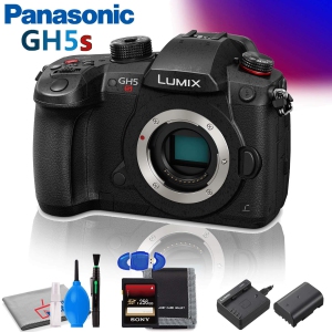 Panasonic Lumix DC-GH5S Mirrorless Micro Four Thirds Digital Camera with Memory Card Kit and Cleaning Kit