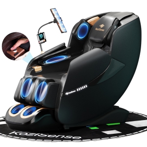 KoziSense 2026 Massage Chair Full Body, Zero Gravity SL-Track Shiatsu Massage Recliner Chair with Heat, AI Control, Body Scan and Calfrest Extension (Black)
