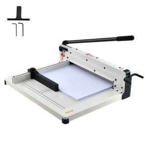 VEVOR 17" Heavy Duty Paper Cutter,Industrial Commercial Guillotine Paper Cutter for A3 Paper, 400 Sheet Capacity,Solid Steel Construction, Stack Paper Trimmer for Office Home,White