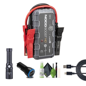 NOCO Boost HD GB70 2000A UltraSafe Car Battery Jump Starter, 12V Battery Booster Pack, Jump Box, Portable Charger and Jumper Cables for 8.0L Gasoline and 6.0L Diesel Engines