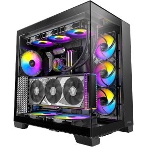Antec C8 ARGB, 2X TQR 160mm & 1x TQ 140mm ARGB PWM Fans, Dual-Chamber Layout, Type-C, 360mm Radiator Support, Seamless TG Front & Side Panels, RTX 40 Compatible, Full-Tower E-ATX
