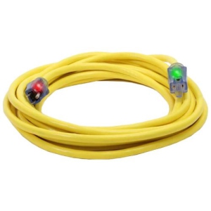 Century D17333025 ProGlo 14/3 SJTW 25 feet Coldweather Extension Cord Single Tap with "CGM" and lighted ends