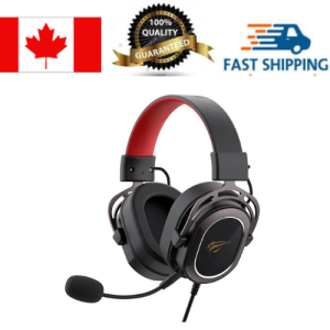 Havit H2008D Wired Gaming Headset with 3.5mm Plug 50mm Drivers Surround Sound HD Detachable Mic_Black & Ochre