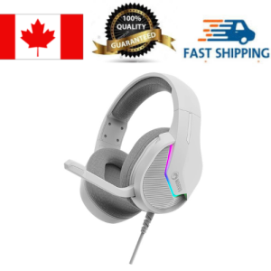 Marvo Tactic 40 H8618 USB2.0 Wired Over-Ear RGB Backlight Gaming Headset with Microphone_White