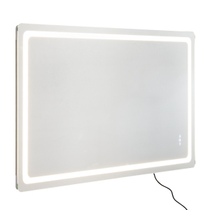 VEVOR 36" x 60" LED Bathroom Mirror, with Frontlit and Backlit, Anti-Fog Memory Mirror with Lights, Stepless 3 Colors Temperature Dimmable Bathroom Mirror, Wall Mounted