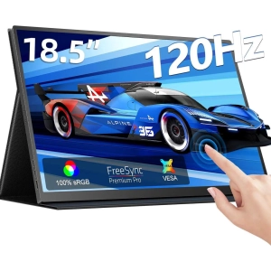 UPERFECT 18.5" 1080P Touchscreen Portable Monitor - 120Hz 1ms, FreeSync HDR, 400Nits IPS - 100% sRGB, VESA & Smart Case - Second Screen for Laptop/Switch/PS5/Xbox