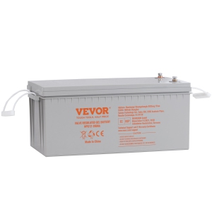 VEVOR 12V 200 AH Deep Cycle Battery, AGM Marine Rechargeable Battery, High Self-Discharge Rate 1400A Current, for RV Solar Marine Off-Grid Applications UPS Backup Power System