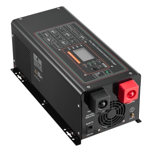 VEVOR 2000 Watt Pure Sine Wave Inverter Charger, DC 12V to AC 120V Power Inverter with LCD Display, Remote Control, Solar Inverter for Off-Grid Solar RV Boat Home