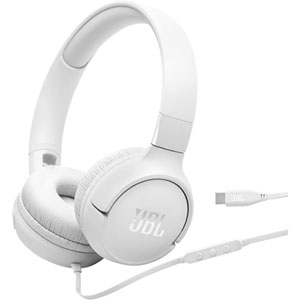 JBL Tune 520C On-Ear Headphones with USB-C Connector - White