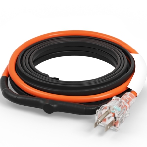 VEVOR 9FT 5W/FT Self-Regulating Pipe Heating Cable, Heat Tape for Pipes Freeze Protection, Water Pipe Heat Cable with Built-in Thermostat Protects PVC Hose, Metal and Plastic
