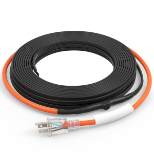 VEVOR 40FT 5W/FT Self-Regulating Pipe Heating Cable, Heat Tape for Pipes Freeze Protection, Water Pipe Heat Cable with Built-in Thermostat Protects PVC Hose, Metal and Plastic