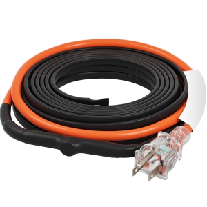 VEVOR 15FT 5W/FT Self-Regulating Pipe Heating Cable, Heat Tape for Pipes Freeze Protection, Water Pipe Heat Cable with Built-in Thermostat Protects PVC Hose, Metal and Plastic