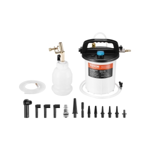 VEVOR Brake Bleeder Kit, 3L Brake Fluid Extractor w/ 1L Siphon Refilling Bottle & 13 Hose Connectors, Brake Bleeder Kit w/ Extended Silicone Hose & Handle, Fit for Most Vehicles