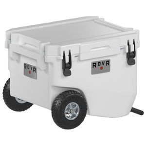RovR RollR 56.8 L Hard Shell Sided Wheeled Cooler with Handle - Powder