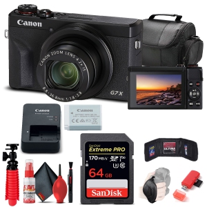 Canon PowerShot G7 X Mark III Digital Camera (3637C001) + 64GB Card + More