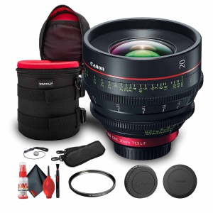 Canon CN-E 20mm T1.5 L F Cinema Lens (EFMount) (3174C002) + Padded Lens Case + More Bundle