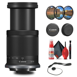 Canon RF-S 18-150mm f/3.5-6.3 IS STM Lens with Filter kit + Cleaning Kit + Cap Keeper (International Model)