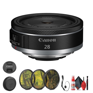 Canon RF 28mm f/2.8 STM Lens (Canon RF), Wide-Angle, Bundle (International Version)