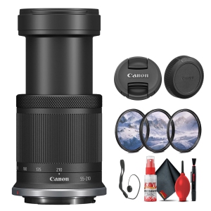 Canon RF-S 55-210mm f/5-7.1 IS STM Lens (Canon RF) for Landscape, Portrait Bundle (International Version)