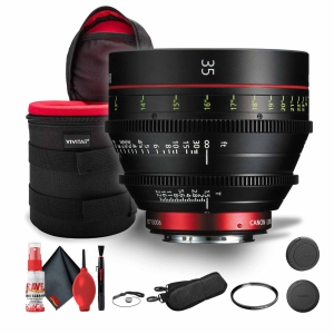 Canon CN-E 35mm T1.5 L F Cinema Lens (EF Mount) + Padded Lens Case + More Bundle