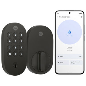 Yale Google Smart Lock with Keypad & Matter Capability - Black