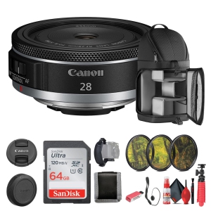 Canon RF 28mm f/2.8 STM Lens (Canon RF), Wide-Angle, - Bundle