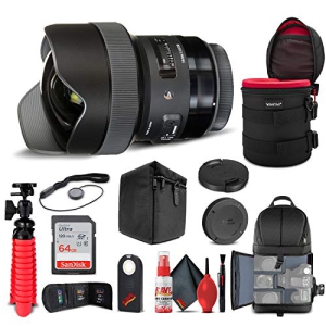 Sigma 14mm f/1.8 DG HSM Art Lens for Canon EF (450954) Bundle