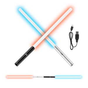 VEVOR 2-Pack Light Sword, Light up Sword with 7RGB Colors, 4 Sound Modes and Realistic Handle, Rechargeable Sword Toy for Adults & Kids, Christmas Day, Halloween Cosplay, Birthday