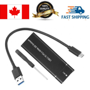 Nvme M.2 SSD to USB 3.0 External Enclosure Storage Case Adapter