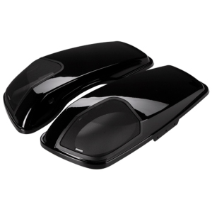 Kicker 46HDBLVB Custom-fit Bag Lids for Select 2014+ Harley Davidson (Speakers not Included) - Vivid Black
