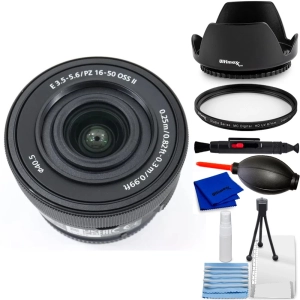 Sony E PZ 16-50mm f/3.5-5.6 OSS II Lens (Black, Open Box) - 7PC Accessory Kit