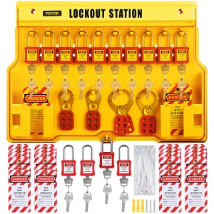 VEVOR 58 PCS Lockout Tagout Kits, Includes Padlocks, Lockout Station, Hasp, Tags & Zip Ties, Lockout Tagout Safety Tools for Industrial, Electric Power, Machinery