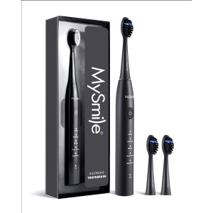 MySmile DY156 Sonic Electric Toothbrush for Adults, Rechargeable Battery Toothbrush Portable with 3 Brush Heads, 2 Mins 5 Modes Smart Timer, 45000VPM, On Charge for 60 Days