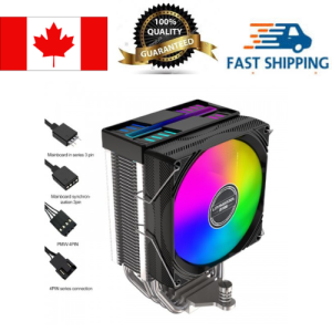 LC-R90B Single-Tower 90mm RGB CPU Cooler (Black)