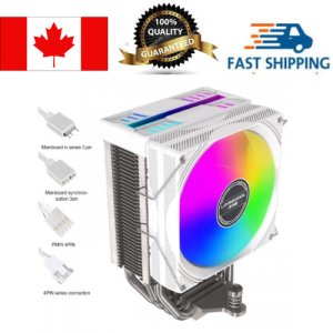 LC-R90W Single-Tower 90mm RGB CPU Cooler (White)