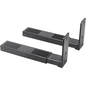 Pyle Speaker Wall Mount, Pair of Speaker Stands, Sound Bar Speaker, Large or Small Speakers, Center Channel Speaker Wall Mount, Adjustable & Extendable Length, 110 Lbs Capacity