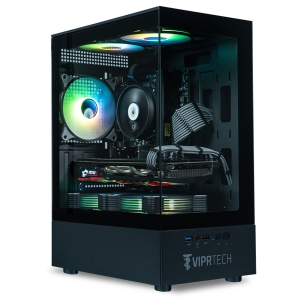 ViprTech Stryker 1.0 Gaming PC - AMD Ryzen 7 (4.1GHz Turbo), AMD RX 580 8GB, 16GB DDR4, 512GB SSD, WiFi BT, Win 11 Pro, Desktop Computer Prebuilt, Onyx Black