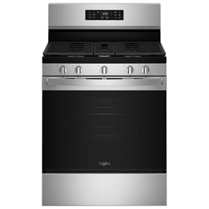 Whirlpool 30" 5.0 Cu. Ft. Fan Convection 5-Burner Freestanding Gas Air Fry Range (WFGS4530SZ) - SS
