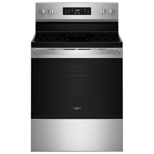 Whirlpool 30" 5.3 Cu. Ft. Fan Convection 5-Element Freestanding Electric Range with No Preheat Air Fry (YWFES4530SZ) - SS