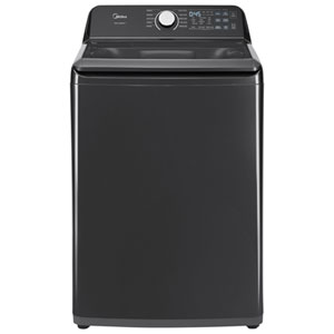 Midea 5.2 Cu. Ft. (IEC) Top Load Impeller Washer with Steam and Wi-Fi (MLTW52M2BGG) - Black Stainless Steel